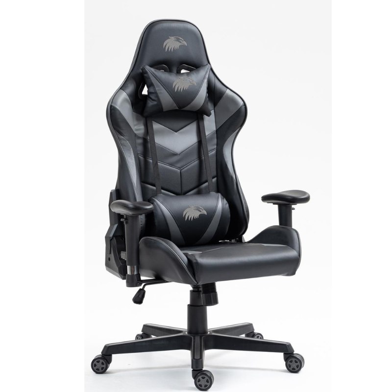 Chaise Gaming Eagle – Gris & Noir