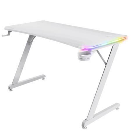 Bureau de Gaming TRUST GXT 709 Luminus RGB – Blanc – 25328 Tunisie
