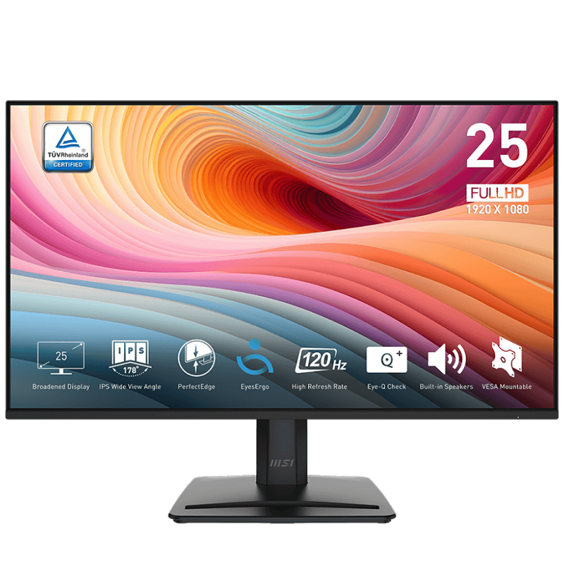 Ecran MSI Pro MP251 E2 24.5 ̈ Full HD IPS 120 Hz – 9S6-3PD2CM-037 - MSI