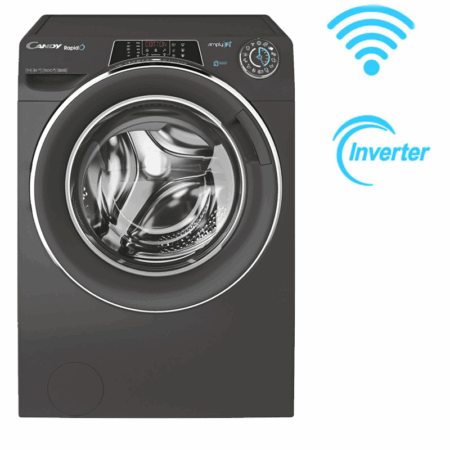 Machine À Laver Séchante Candy Rapido Pro 12Kg / 8 Kg Smart Silver Tunisie