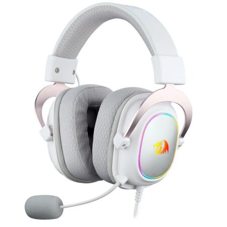 Micro Casque Gamer REDRAGON Zeus X H510WR-RGB – Blanc&Rose Tunisie