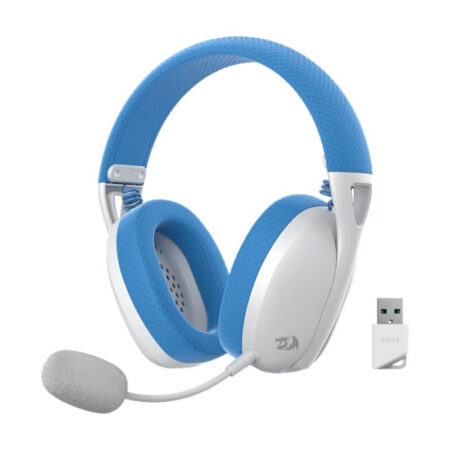 Micro Casque Gaming Redragon H848 Pro – Blanc & Bleu -H848-PRO-BL Tunisie