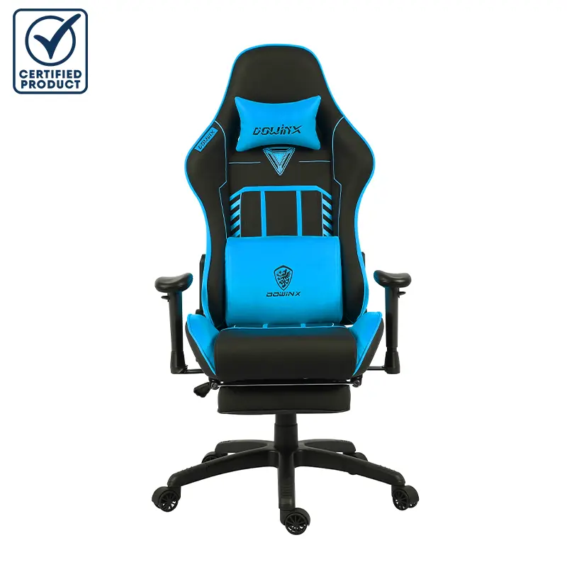 Chaise Gaming Dowinx LS-6670 Avec Fonction Massage Et Repose Pied- LS6670-BLUE