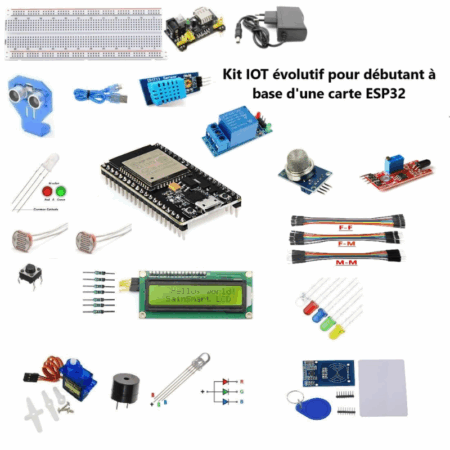 Kit IOT évolutif pour débutant à base d&rsquo;une carte ESP32 Tunisie