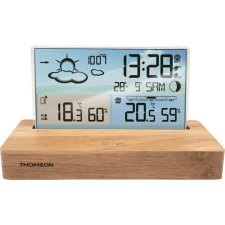 Réveil et Station Météo Thomson avec socle  – Bois – CT600  Tunisie