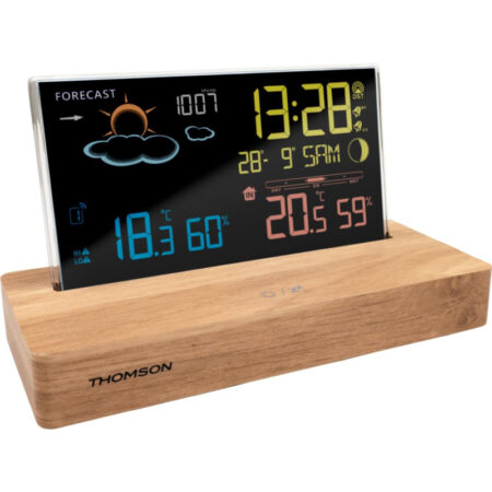 Réveil et Station Météo Thomson avec socle  – Bois – CT610  Tunisie