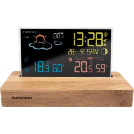 Réveil et Station Météo Thomson avec socle  – Bois – CT610  Tunisie