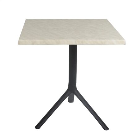 Table Bistrot Noa 3 Pieds 70×70 Cm Werzalit Socle Peinture Noir Sotufab – Marbré – TBIS144NR Tunisie