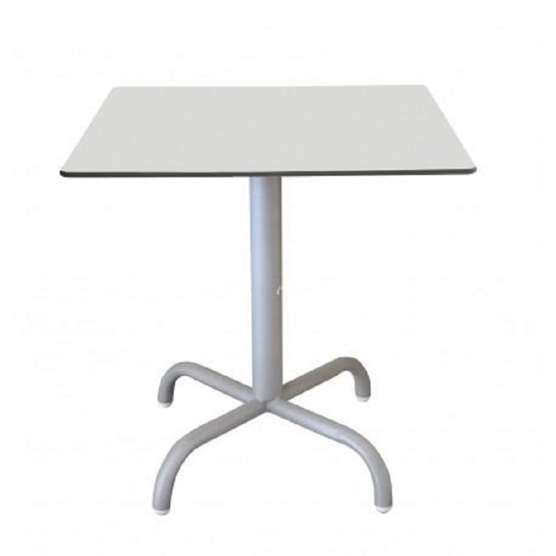 Table Bistrot 70×70 Cm Compact Socle Peinture Sotufab – Blanc – TBIS104