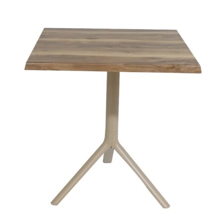 Table Bistrot Noa 3 Pieds 70×70 Cm Werzalit Socle Peinture Grège Sotufab – Indien – TBIS144GR Tunisie