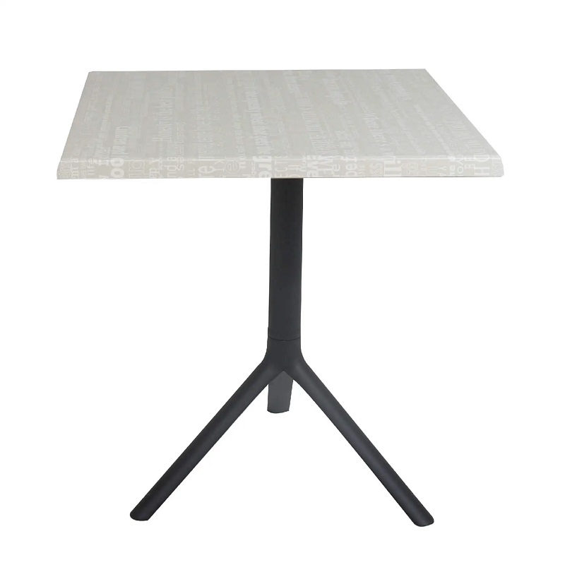 Table Bistrot Noa 3 Pieds 70×70 Cm Werzalit Socle Peinture Noir Sotufab – Blanc Jour – TBIS144NR