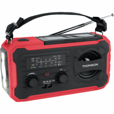 Radio solaire d’urgence Thomson Longue Durée – Rouge – RT280R Tunisie