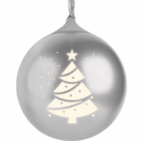 Boule de Noël Lumineuse EPOK avec Enceinte – Silver- XMASBALLSILV Tunisie