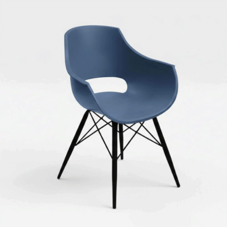 Chaise Cosmos avec Pieds Chromées – Blue Gris – CHP0059BLG Tunisie