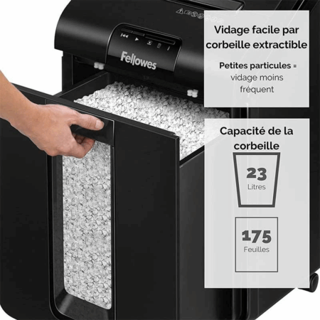 Destructeur de Documents Fellowes Automax 100M – Noir – FEL-DEST42 Tunisie