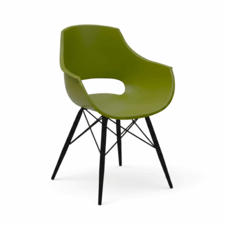 Chaise Cosmos avec Pieds Chromées – Vert Olive – CHP0059VR Tunisie