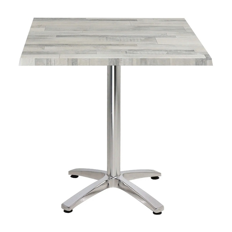 Table 70×70 Cm Werzalit Socle Allum 4 Pieds Sotufab – TBIS032