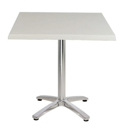 Table Bistrot 80 X 80 Cm Socle Aluminium 4 Branche Sotufab – Blanc – TBIS085 Tunisie