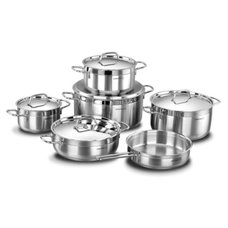 Batterie De Cuisine de 11 Pièces Korkmaz Alpha Plus A1641 Inox Tunisie