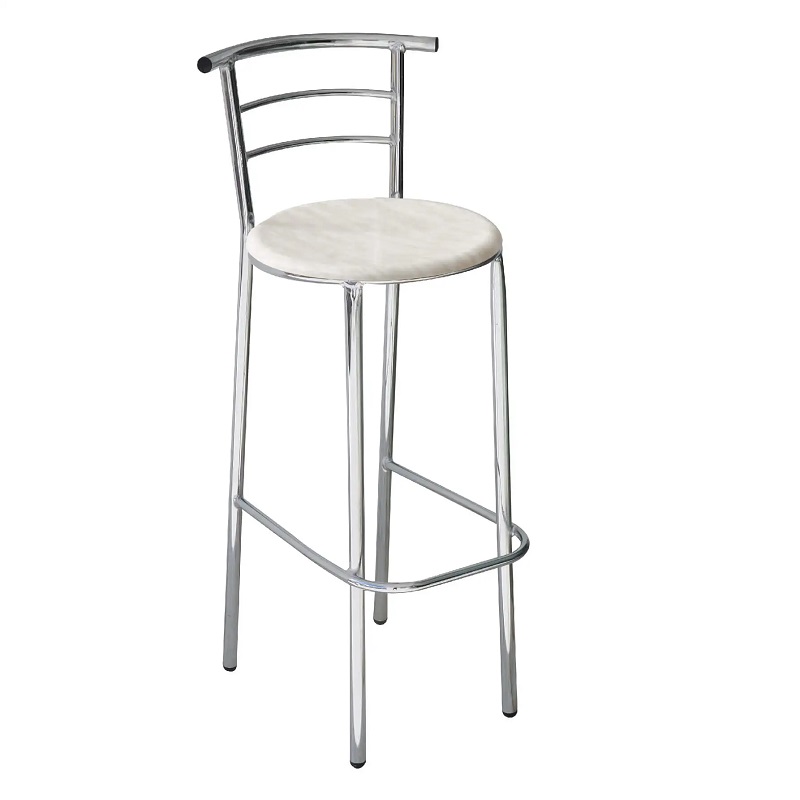 Tabouret Chromé Casa Assise En Werzalit – Marbré – TABC0002