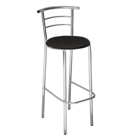 Tabouret Chromé Casa Assise En Werzalit – Noir – TABC0002 Tunisie