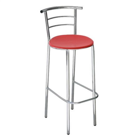 Tabouret Chromé Casa Assise En Werzalit – Rouge – TABC0002 Tunisie