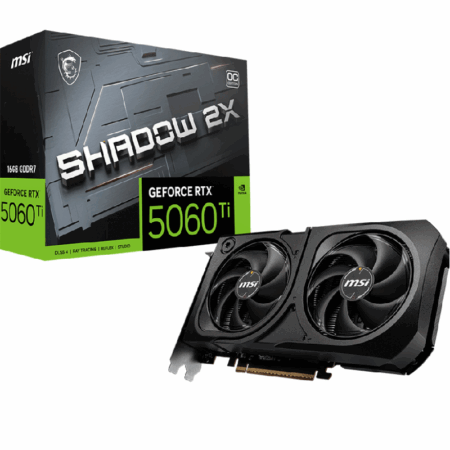 Carte Graphique MSI GeForce RTX 5060 Ti 16G SHADOW 2X OC PLUS – 912-V535-003 Tunisie