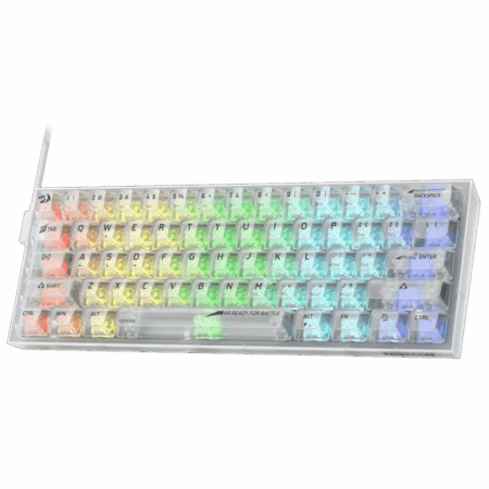 Clavier Mécanique Gamer REDRAGON FIZZ K617CT-RGB  TRANSPARENT Tunisie