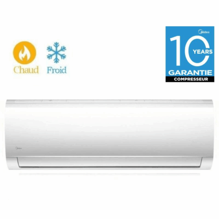 Climatiseur Midea 12000 BTU Chaud & Froid On / Off Tropicalisé MSAF-12HRN1 Blanc Tunisie