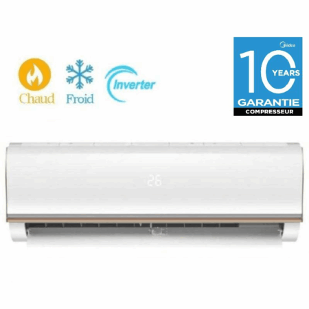 Climatiseur Midea 18000 BTU Chaud & Froid Inverter Tropicalisé MSAF-18HRDN1 Blanc Tunisie