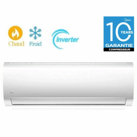 Climatiseur Midea 24000 BTU Chaud & Froid Inverter Tropicalisé MSAF-24HRDN1 Blanc Tunisie