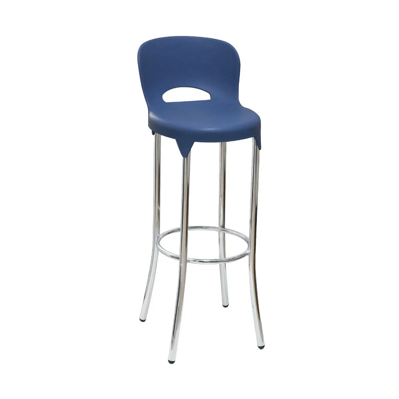 Tabouret Dallas Socle Chromé – Bleu – TABC0010BL