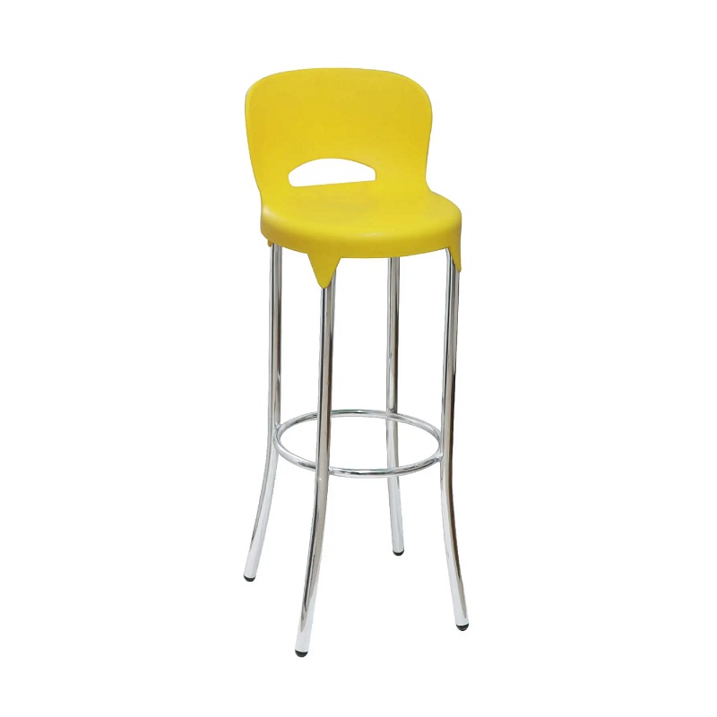 Tabouret Dallas Socle Chromé – Jaune – TABC0010JN