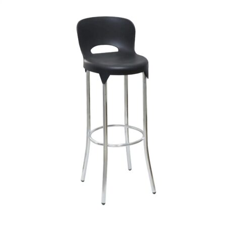 Tabouret Dallas Socle Chromé – Noir – TABC0010NR Tunisie