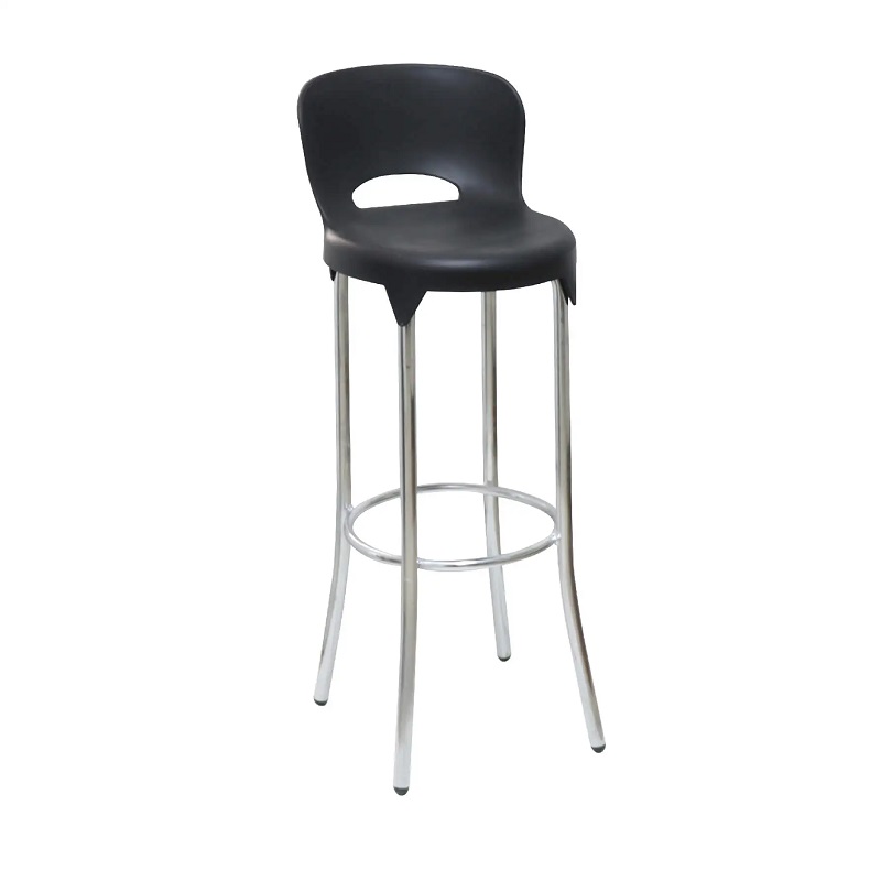 Tabouret Dallas Socle Chromé – Noir – TABC0010NR
