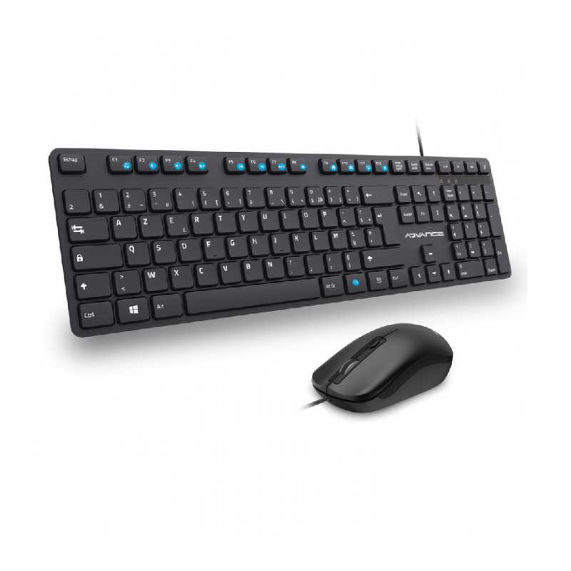 Ensemble Clavier & Souris Filaire ADVANCE Workmate Plus Noir – CLS-5100