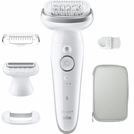 Épilateur Braun Silk-Epil 9 Wet & Dry SES9-041 Blanc & Silver Tunisie