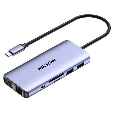 HUB USB Hiksemi Multifonctionnel Type-C 11 en 1 DS11 Gris – HS-HUB-MSD11 Tunisie