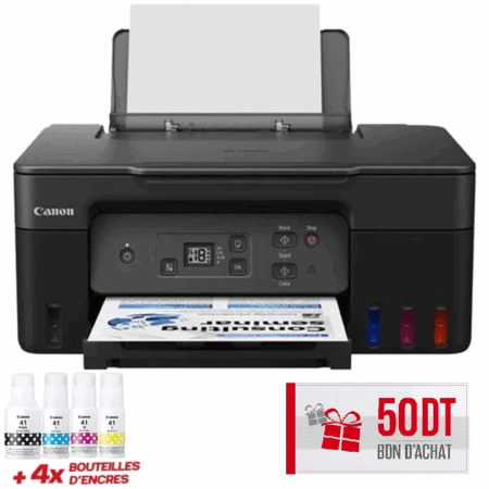 Imprimante Multifonction CANON G2470 PIXMA 3En1 Couleur Noir – G2470 Tunisie