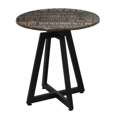Table Bistrot Mega D70 Cm Werzalit Socle Métallique Sotufab – Noir Nuit – TBIS136 Tunisie