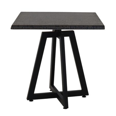 Table Bistrot Mega 70×70 Cm Werzalit Socle Métallique Sotufab – Noir Nuit – TBIS135 Tunisie