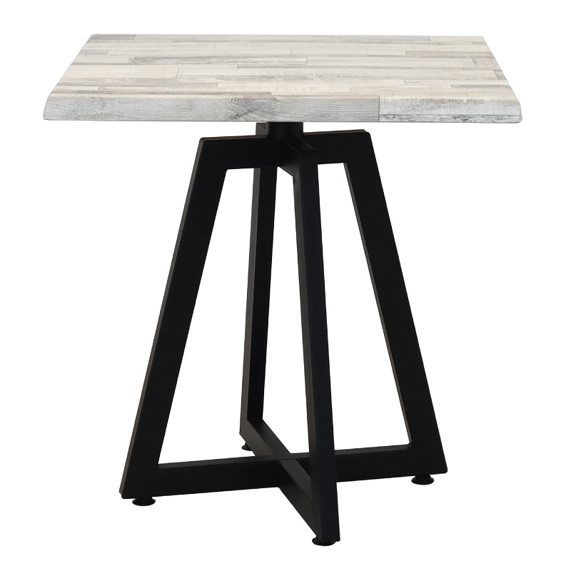 Table Bistrot Mega 70×70 Cm Werzalit Socle Métallique Sotufab – White Block – TBIS135