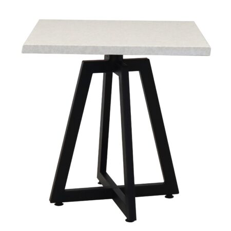 Table Bistrot Mega 70×70 Cm Werzalit Socle Métallique Sotufab – Blanc Rotin – TBIS135 Tunisie