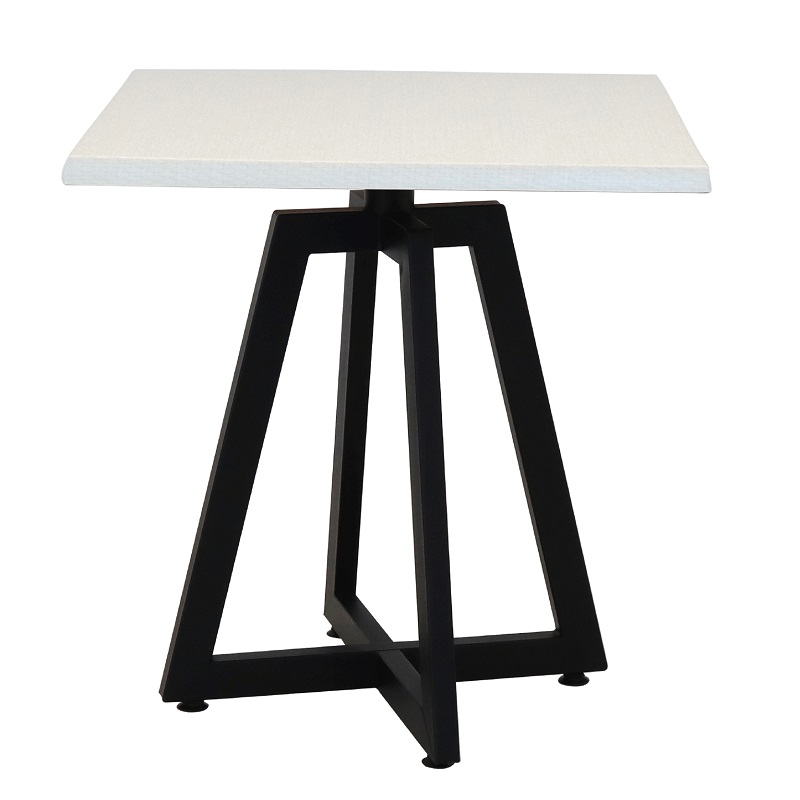 Table Bistrot Mega 70×70 Cm Werzalit Socle Métallique Sotufab – Blanc – TBIS135