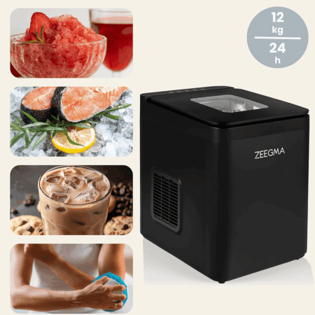 Machine à Glaçons Zeegma Frostiq Noir Tunisie