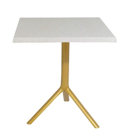 Table Bistrot Noa 3 Pieds 70×70 Cm Werzalit Socle Peinture Doré Sotufab – Blanc Jour – TBIS144DR Tunisie