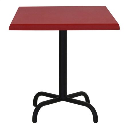Table Bistrot 70×70 Wz Socle Métallique En Tube Rond – Rouge – TBIS093 Tunisie