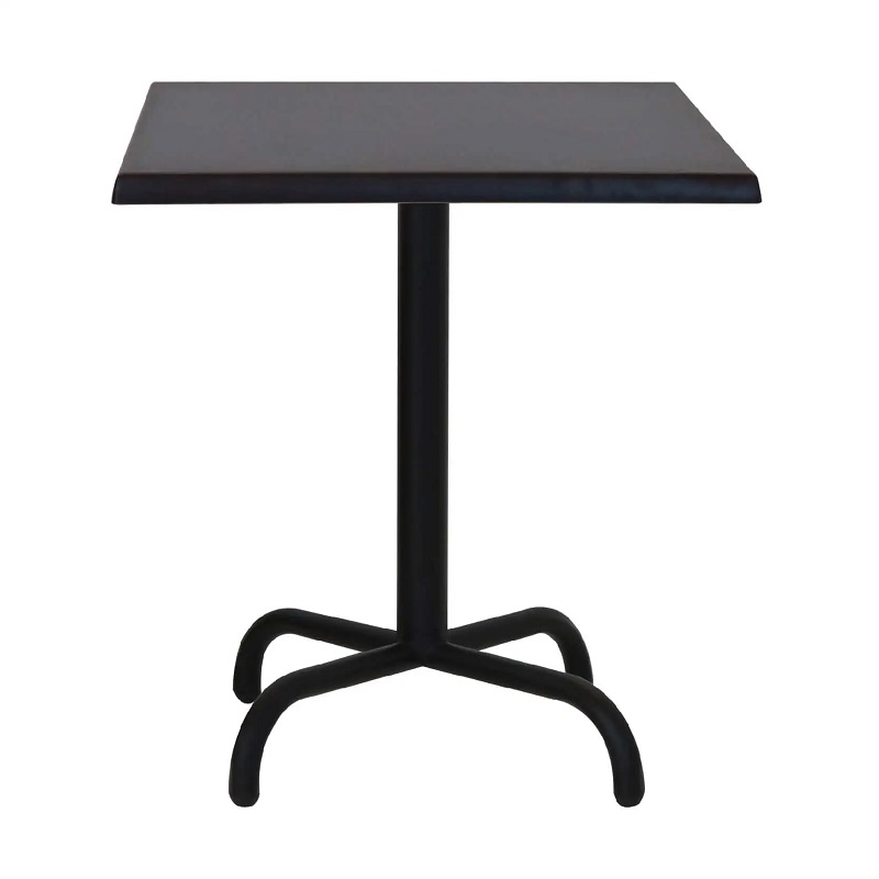 Table Bistrot 70×70 Wz Socle Métallique En Tube Rond – Noir – TBIS093