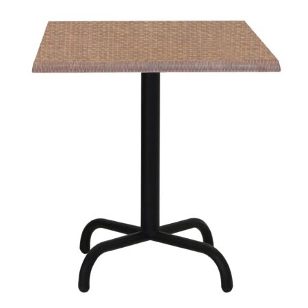 Table Bistrot 70×70 Wz Socle Métallique En Tube Rond – Noyer – TBIS093 Tunisie
