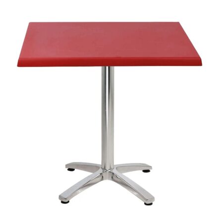 Table Bistrot 80 X 80 Cm Socle Aluminium 4 Branche Sotufab – Rouge – TBIS085 Tunisie